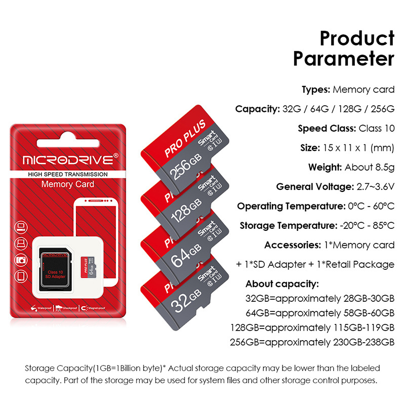 Microdrive-Pro-Plus-TF-Speicherkarte-64G128G256G-Klasse-10-Hochgeschwindigkeits-Micro-SD-Karte-Flash-2007216-15